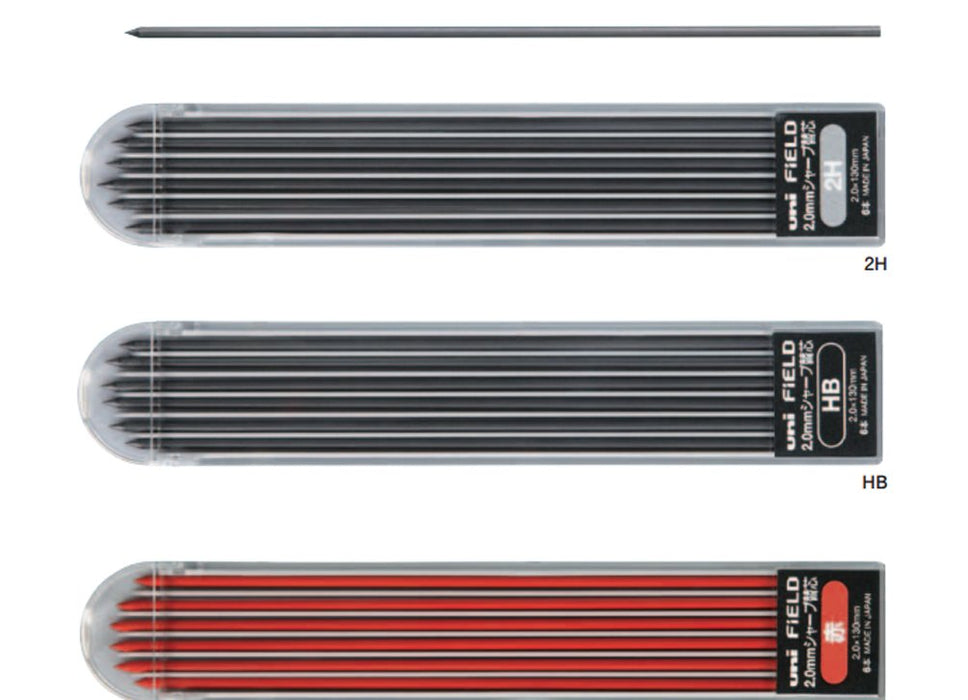Mitsubishi Pencil 2H Mechanical Pencil Lead Field 2.0 10 Pieces U202101P2H-Kiichin - The #1 Place for Japanese Goods in Your Hand!