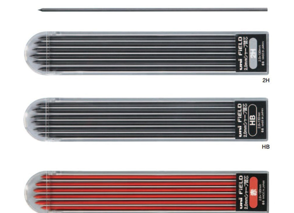 Mitsubishi Pencil Field 2.0 Mechanical Red Pencil Lead 10 Pieces-Kiichin - The #1 Place for Japanese Goods in Your Hand!