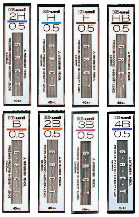 Mitsubishi Pencil High Uni 0.5 2B Mechanical Pencil Lead Pack of 10-Kiichin - The #1 Place for Japanese Goods in Your Hand!