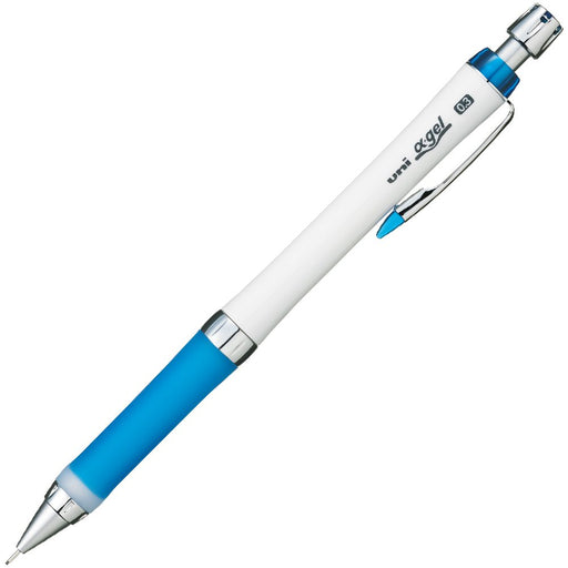 Mitsubishi Pencil Mechanical Pencil Uni Alpha Gel Slim M3807Gg1Pw.33 White Blue-Kiichin - The #1 Place for Japanese Goods in Your Hand!