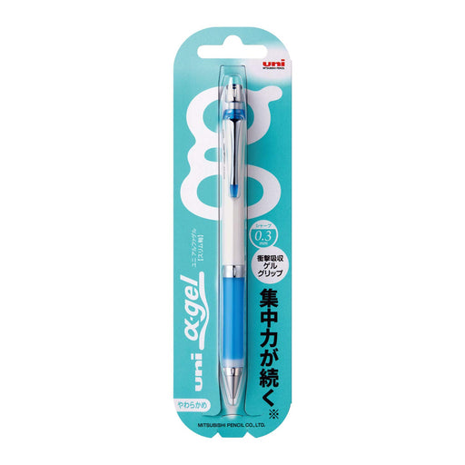Mitsubishi Pencil Mechanical Pencil Uni Alpha Gel Slim M3807Gg1Pw.33 White Blue-Kiichin - The #1 Place for Japanese Goods in Your Hand!