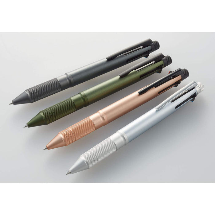 Mitsubishi Pencil Jetstream Multi-Function Pen 4&1 Metal Edition 0.5 Ice Silver Easy to Write-Kiichin - The #1 Place for Japanese Goods in Your Hand!