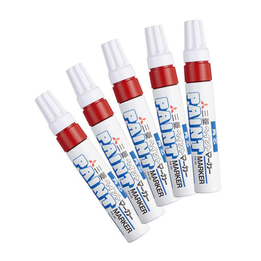 Mitsubishi Pencil Bold Red Paint Marker Set of 5 Px30.15-Kiichin - The #1 Place for Japanese Goods in Your Hand!