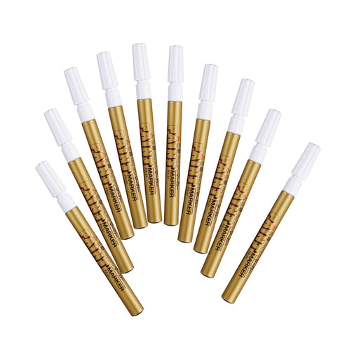 Mitsubishi Pencil Fine Point Gold Paint Marker - Set of 10 Pieces Px21.25-Kiichin - The #1 Place for Japanese Goods in Your Hand!