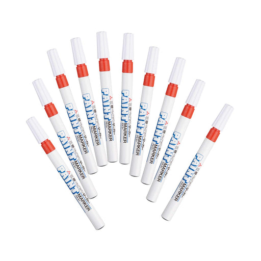 Mitsubishi Pencil Fine Point Red Paint Marker Pack of 10-Kiichin - The #1 Place for Japanese Goods in Your Hand!