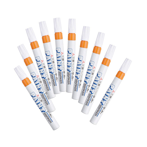 Mitsubishi Pencil Medium Point Paint Marker Orange 10 Piece Set-Kiichin - The #1 Place for Japanese Goods in Your Hand!