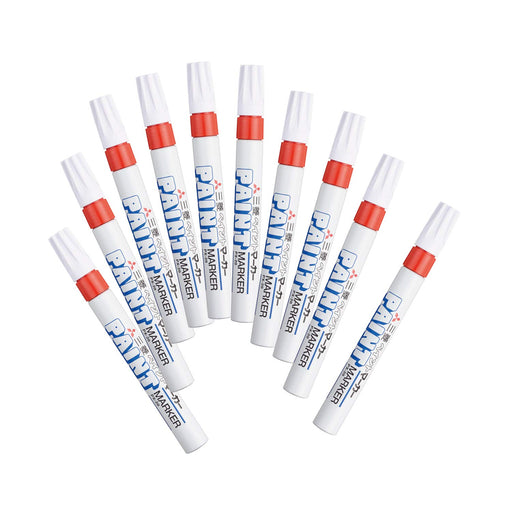 Mitsubishi Pencil Medium Point Red Paint Marker Pack of 10-Kiichin - The #1 Place for Japanese Goods in Your Hand!