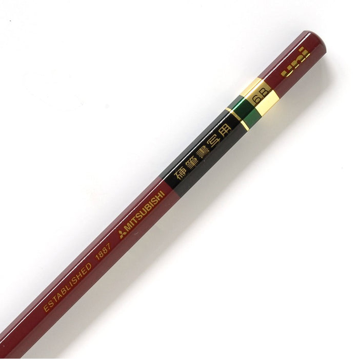 Mitsubishi Pencil 6B Hard Calligraphy Hexagonal Shaft Pencils 1 Dozen Pack-Kiichin - The #1 Place for Japanese Goods in Your Hand!