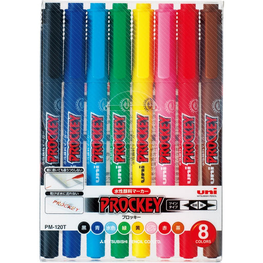 Mitsubishi Pencil Plocky Twin Extra Fine Water-Based Multicolor Pen Set 8 Colors-Kiichin - The #1 Place for Japanese Goods in Your Hand!