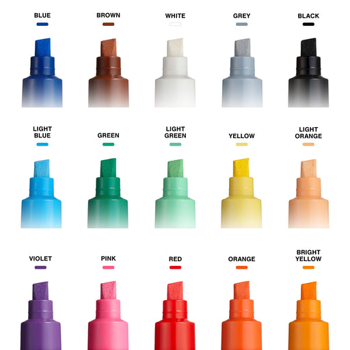 Mitsubishi Pencil Posca 15 Colors Bold Square Lead Water-Based Pen - Pc8K15C-Kiichin - The #1 Place for Japanese Goods in Your Hand!
