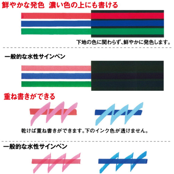Mitsubishi Pencil Extra Fine Coral Pink Water-Based Posca Pen - Pack of 10-Kiichin - The #1 Place for Japanese Goods in Your Hand!