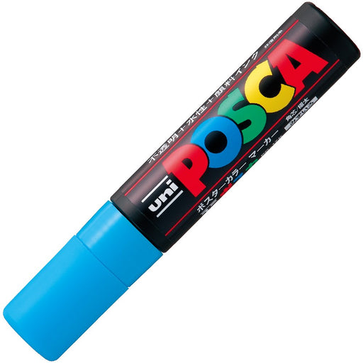Mitsubishi Pencil Posca Extra Thick Light Blue Water-Based Pen Square Lead Pc17K.8-Kiichin - The #1 Place for Japanese Goods in Your Hand!