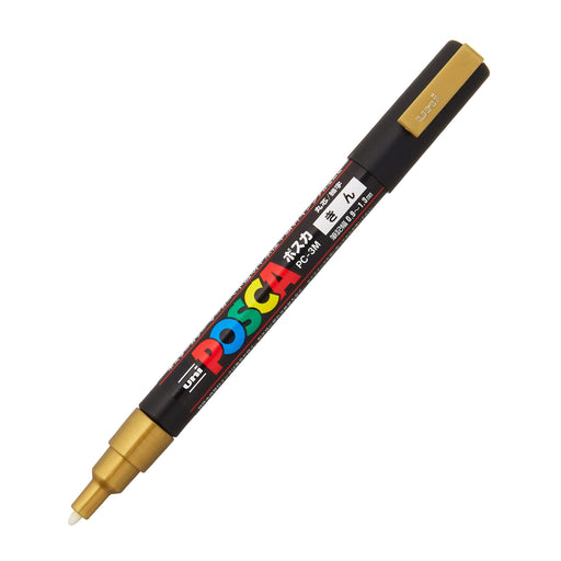 Mitsubishi Pencil Fine Point Round Core Gold Water-Based Pen Posca Pc3M.25-Kiichin - The #1 Place for Japanese Goods in Your Hand!