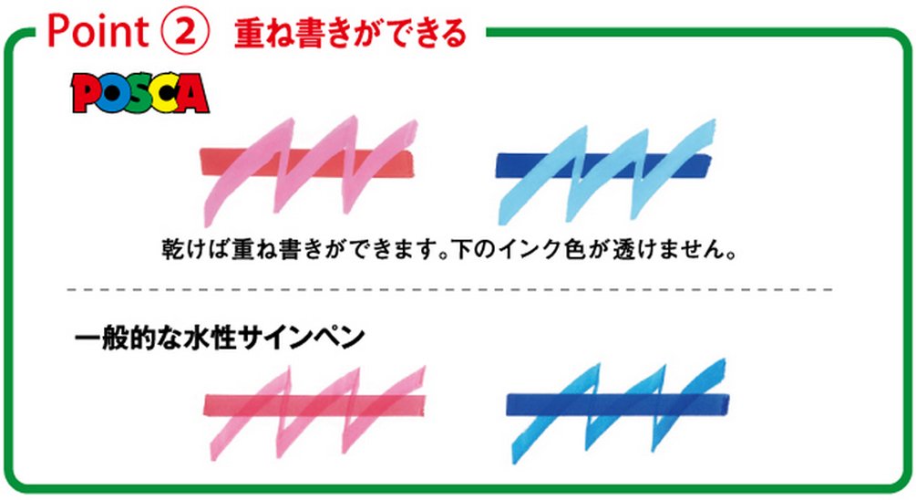 Mitsubishi Pencil 10-Piece Set Medium Point Green Posca Water-Based Pen Pc5M.6-Kiichin - The #1 Place for Japanese Goods in Your Hand!