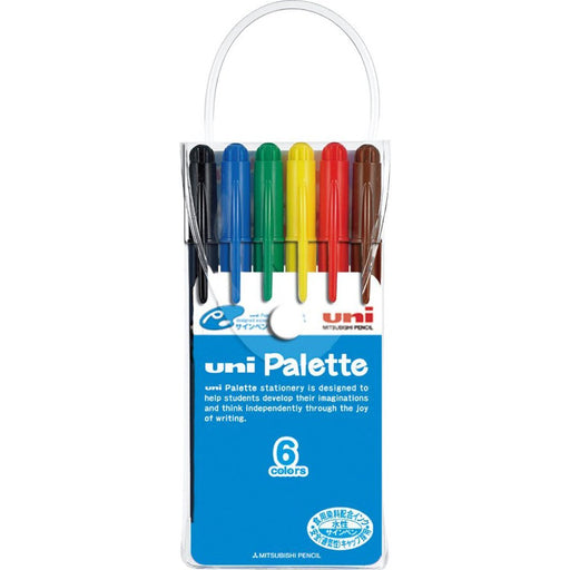 Mitsubishi Pencil Uni Palette Water-Based Pen 6 Colors PW5036CPLT-Kiichin - The #1 Place for Japanese Goods in Your Hand!
