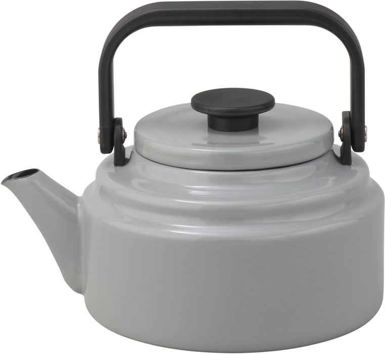 Noda Horo Amukettle Enamel IH Compatible Heat Resistant Gray 2L Kettle