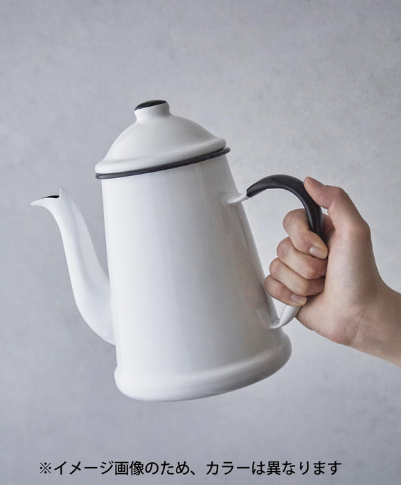 Noda Horo Enamel Kettle 1.7L Red for Gas Stove Japan Made Narrow Mouth