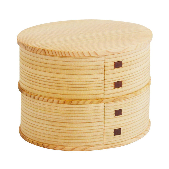 Odate Kougeisha Magewappa Hina 2-Tier Bento Lunch Box - Authentic Japanese Delight-Kiichin - The #1 Place for Japanese Goods in Your Hand!