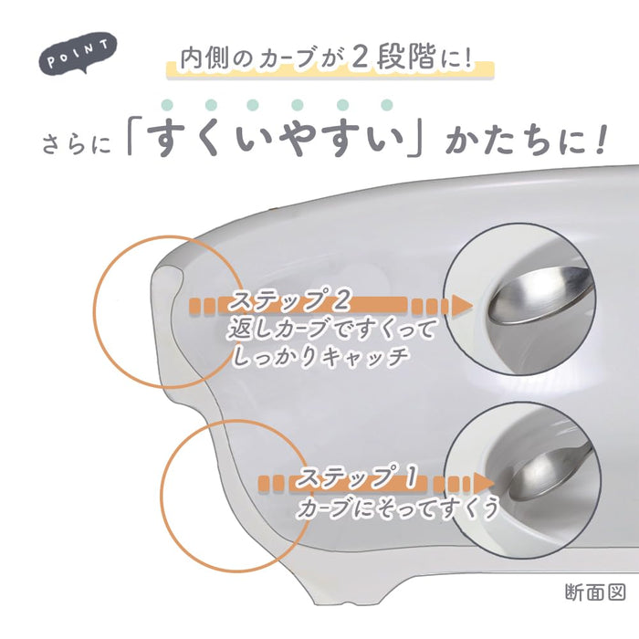 Ogiso Children's Easy-To-Scoop Porcelain Plate 12.5cm Dishwasher Safe-Kiichin - The #1 Place for Japanese Goods in Your Hand!