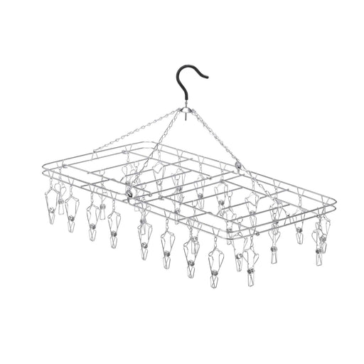 Ohki Works (Ohki) Japan Stainless Steel Hanger DL 00381-4 Silver 59.5x35xH40cm - Tangle-Free-Kiichin - The #1 Place for Japanese Goods in Your Hand!