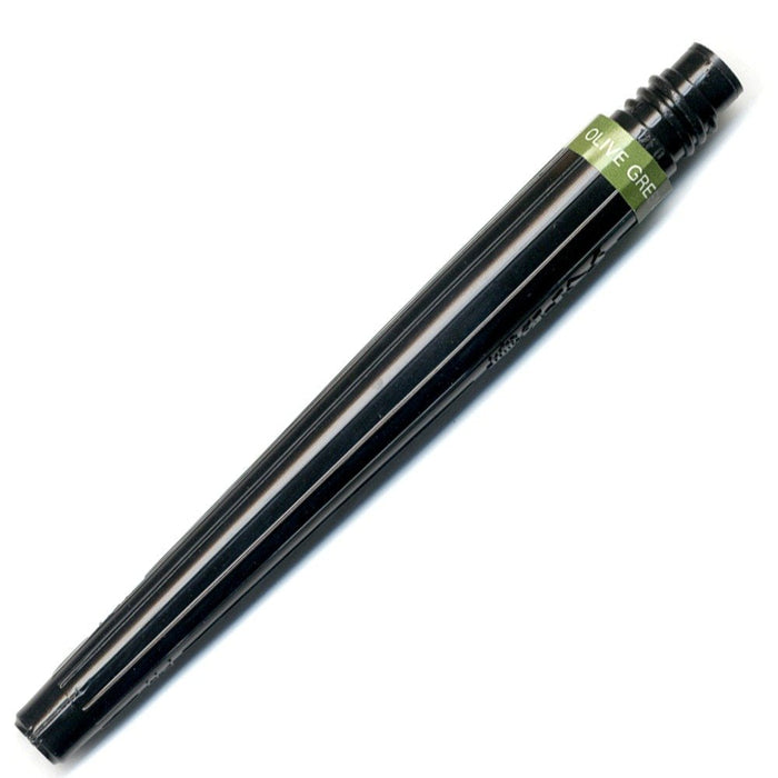 Pentel XFR-115 Art Brush Pen Set 10-Pack Olive Green-Kiichin - The #1 Place for Japanese Goods in Your Hand!