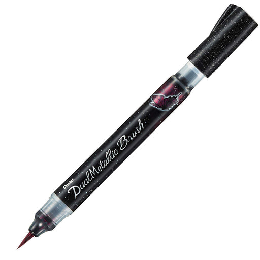 Pentel Dual Metallic Blush Black and Red Xgfh-Da Pen-Kiichin - The #1 Place for Japanese Goods in Your Hand!