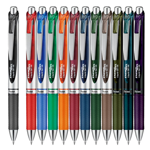 Pentel Energel Gel Ink Ballpoint Pen 12 Color Set 0.7mm - BL77-12AMZ-Kiichin - The #1 Place for Japanese Goods in Your Hand!