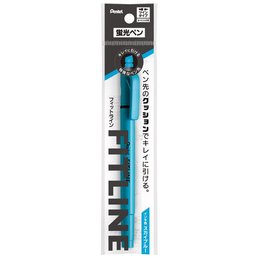 Pentel Fitline Sky Blue Highlighter Xslw11-S Pack of 5-Kiichin - The #1 Place for Japanese Goods in Your Hand!