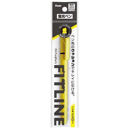 Pentel Fitline Yellow Highlighter Pack Xslw11-G 5 Piece Set-Kiichin - The #1 Place for Japanese Goods in Your Hand!