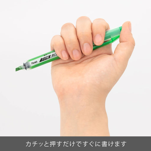 Pentel Handy Line S Light Green Highlighter Pack of 10 SXNS15-K-Kiichin - The #1 Place for Japanese Goods in Your Hand!