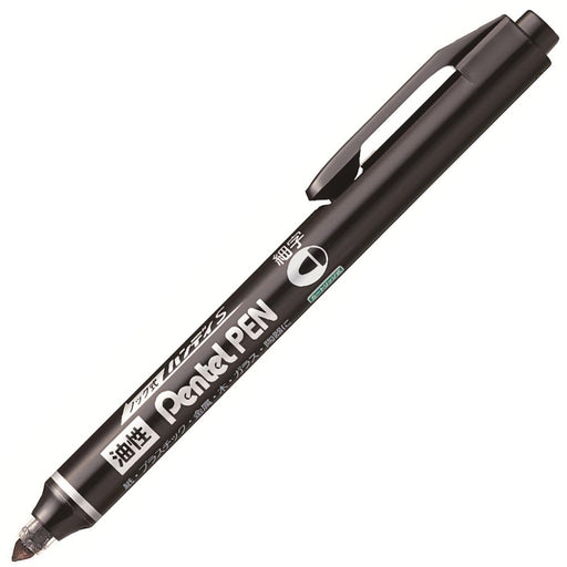Pentel Fine Point Black Permanent Marker Knock Type Handy S Pack of 10-Kiichin - The #1 Place for Japanese Goods in Your Hand!
