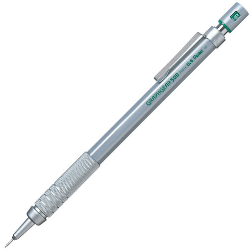 Pentel Graph Gear 500 Mechanical Pencil 0.4mm Silver-Kiichin - The #1 Place for Japanese Goods in Your Hand!