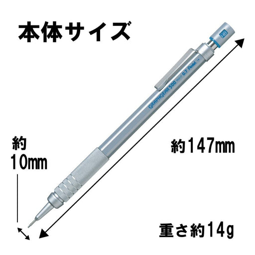 Pentel Graph Gear 500 Mechanical Pencil Silver 0.7mm - PG517-Kiichin - The #1 Place for Japanese Goods in Your Hand!