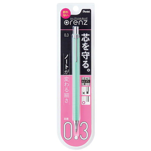 Pentel Orens 03 Mechanical Pencil in Mint Green - Xpp503-Gd Model-Kiichin - The #1 Place for Japanese Goods in Your Hand!