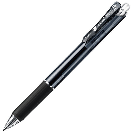 Pentel Feel 0.5 Clear Black Oil-Based Ballpoint Pen 10 Pack-Kiichin - The #1 Place for Japanese Goods in Your Hand!