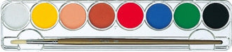 Pentel Deluxe WG4-8 Solid Watercolor Paint Cake Set 8 Colors-Kiichin - The #1 Place for Japanese Goods in Your Hand!