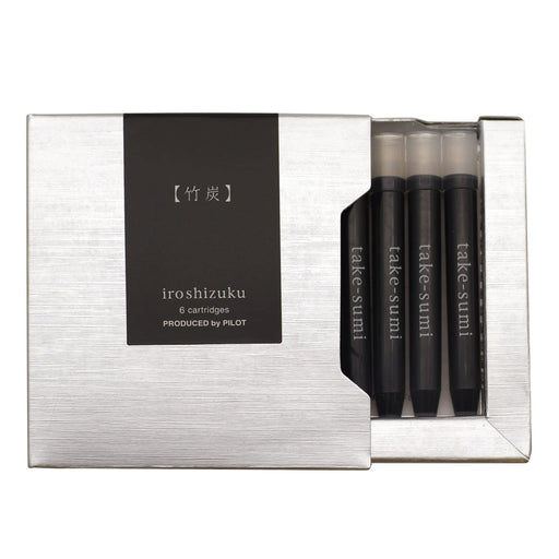 Pilot Iroshizuku Bamboo Charcoal 0.9Cc Fountain Pen Cartridge Pack of 6-Kiichin - The #1 Place for Japanese Goods in Your Hand!