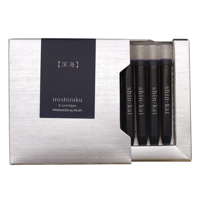 Pilot Iroshizuku 0.9Cc Deep Sea Fountain Pen Cartridge 6-Piece Pack-Kiichin - The #1 Place for Japanese Goods in Your Hand!