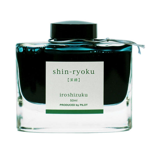 Pilot Iroshizuku Shinryoku 50ml Fountain Pen Ink - Deep Green Color-Kiichin - The #1 Place for Japanese Goods in Your Hand!