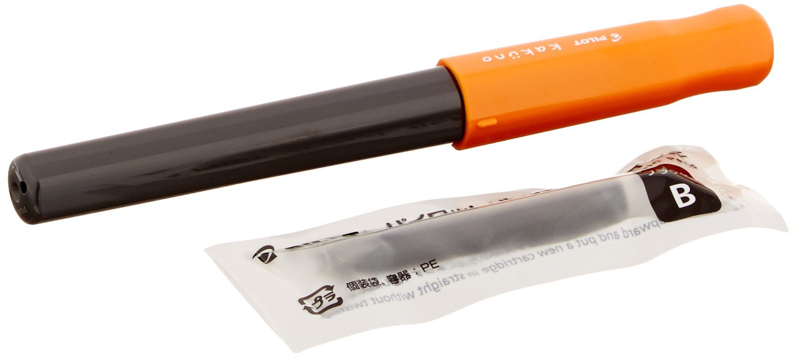 Pilot Kakuno F Orange Fountain Pen - Durable and Sleek FKA1SROF Design-Kiichin - The #1 Place for Japanese Goods in Your Hand!