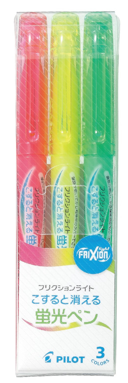 Pilot Frixion Light Highlighter Set 3 Vibrant Colors - SFL30SL3C-Kiichin - The #1 Place for Japanese Goods in Your Hand!