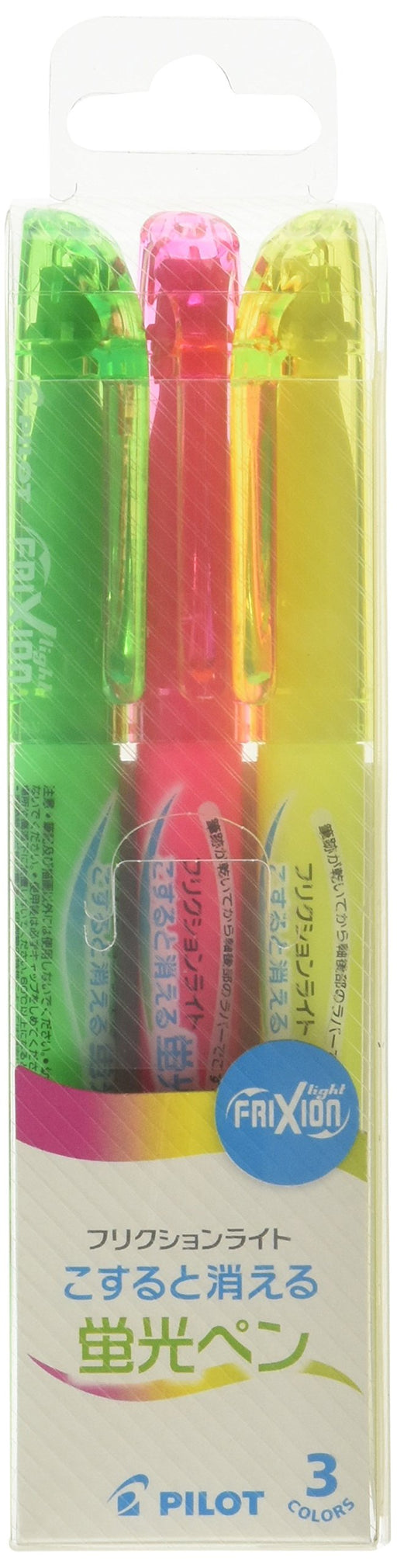 Pilot Frixion Light Highlighter Set 3 Vibrant Colors - SFL30SL3C-Kiichin - The #1 Place for Japanese Goods in Your Hand!