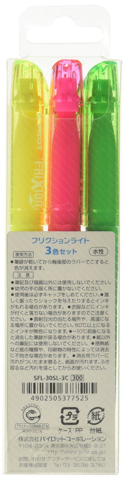 Pilot Frixion Light Highlighter Set 3 Vibrant Colors - SFL30SL3C-Kiichin - The #1 Place for Japanese Goods in Your Hand!