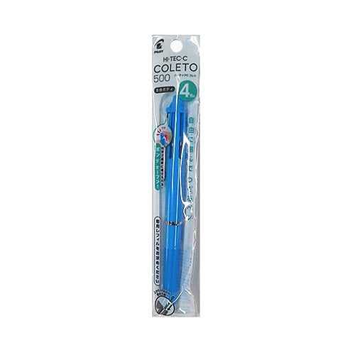 Pilot Hitech C Colleto 500 Multifunctional 4-Color Pen Light Blue Body-Kiichin - The #1 Place for Japanese Goods in Your Hand!