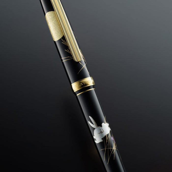 Platinum Fountain Pen Medium Point Bikou Modern Makie Moon and Rabbit Design-Kiichin - The #1 Place for Japanese Goods in Your Hand!