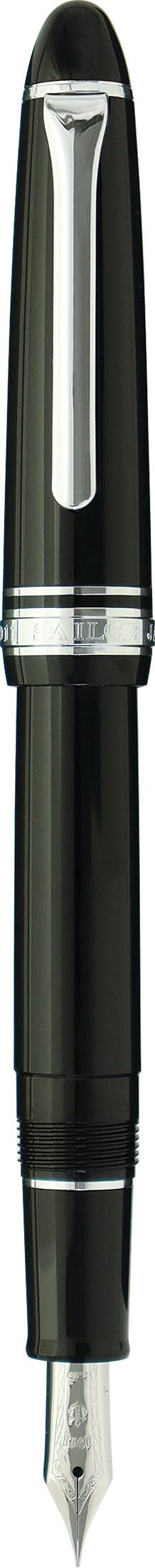 Sailor Fountain Pen Profit Casual Black with Silver Trim Music Nib 11-0571-920-Kiichin - The #1 Place for Japanese Goods in Your Hand!