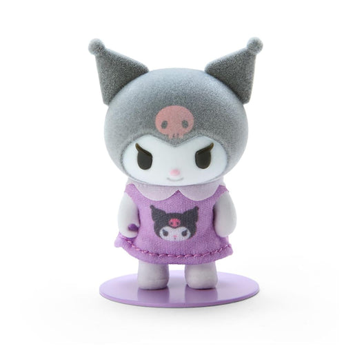 Sanrio Kuromi Mini Flocky Dress-Up Doll - Sanrio Pitatto Friends Kuromi-Chan 6.8x3.6x3cm 604321-Kiichin - The #1 Place for Japanese Goods in Your Hand!
