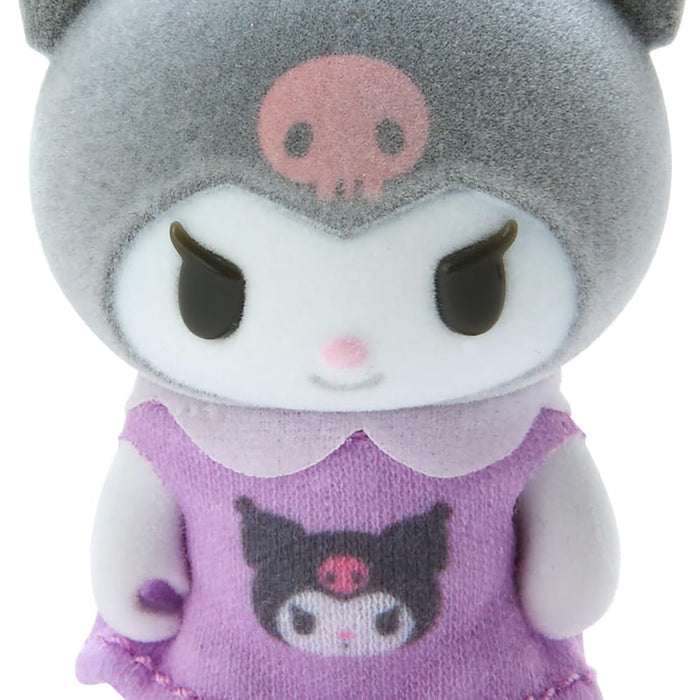 Sanrio Kuromi Mini Flocky Dress-Up Doll - Sanrio Pitatto Friends Kuromi-Chan 6.8x3.6x3cm 604321-Kiichin - The #1 Place for Japanese Goods in Your Hand!