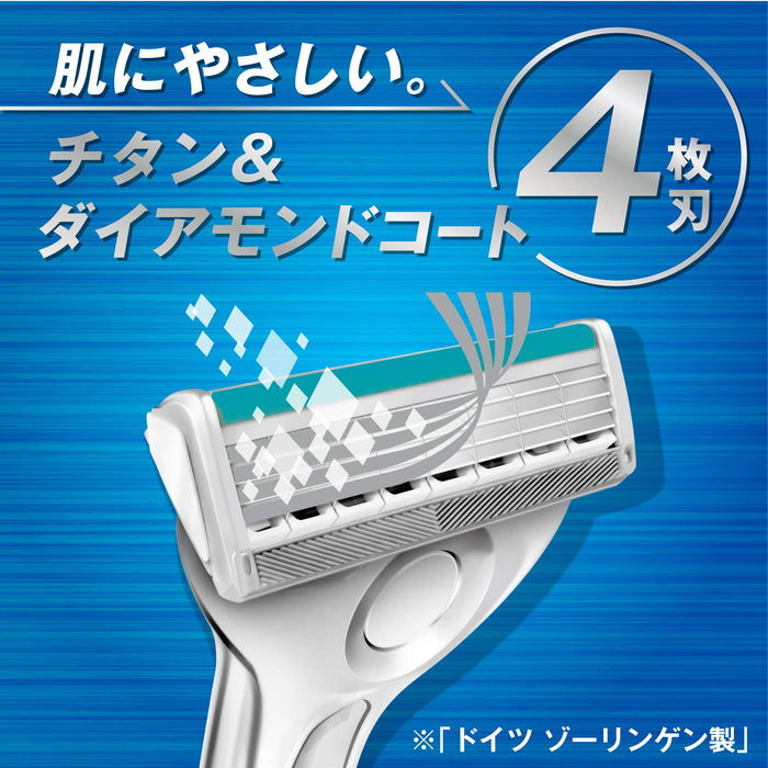 Schick Quattro Titanium Replacement Blade - 4 Blade Pack 12 Pieces-Kiichin - The #1 Place for Japanese Goods in Your Hand!