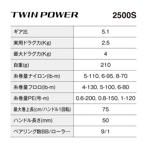 Shimano Twin Power 2500S Spinning Reel Durable and Efficient Fishing Gear-Kiichin - The #1 Place for Japanese Goods in Your Hand!
